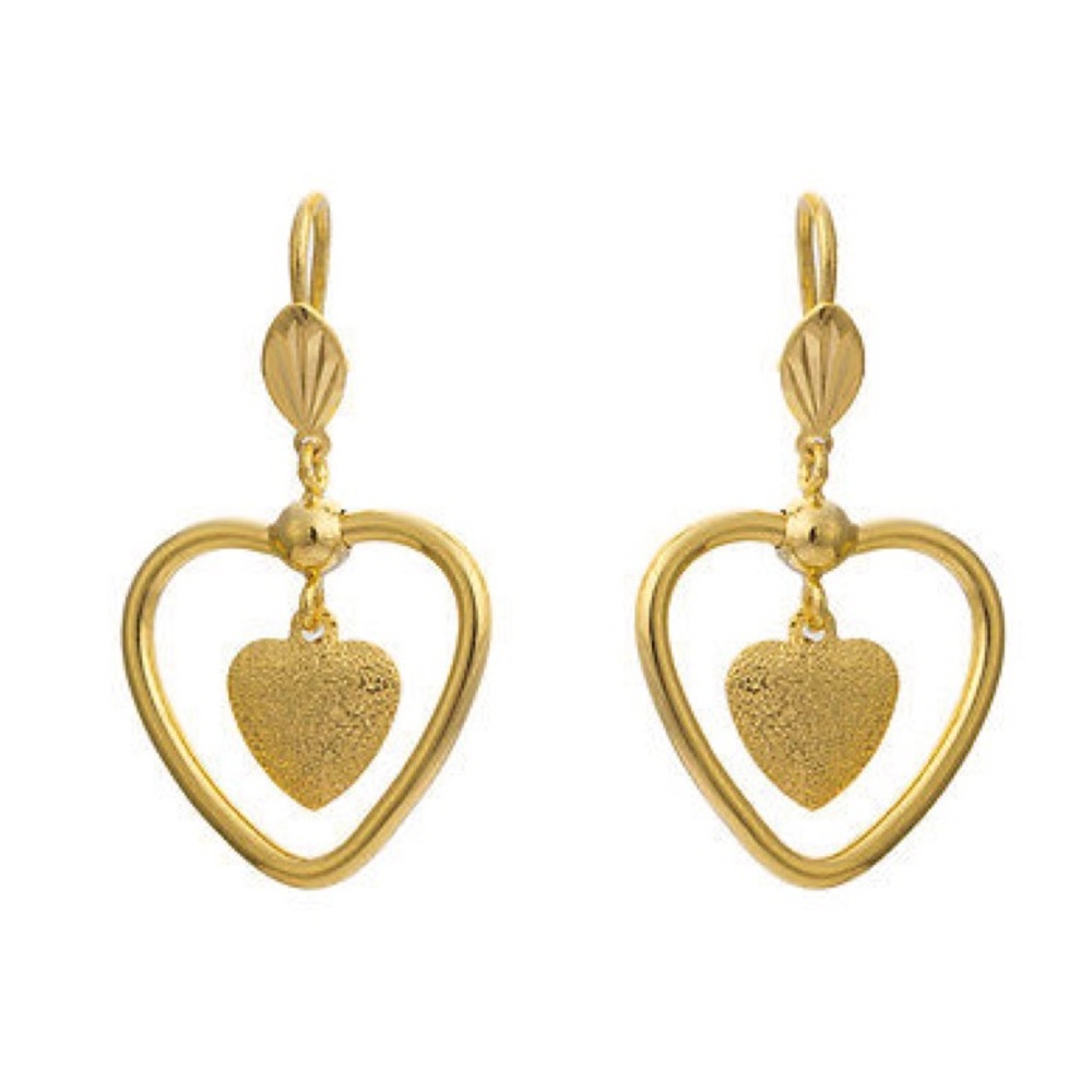 🆕Gold Tone Love Hearts Earrings